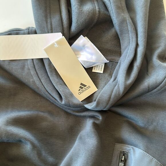 adidas Men’s Regular Fit Kangaroo Pockets Hoodie, Grey, Size XL,NWT - Picture 7 of 8